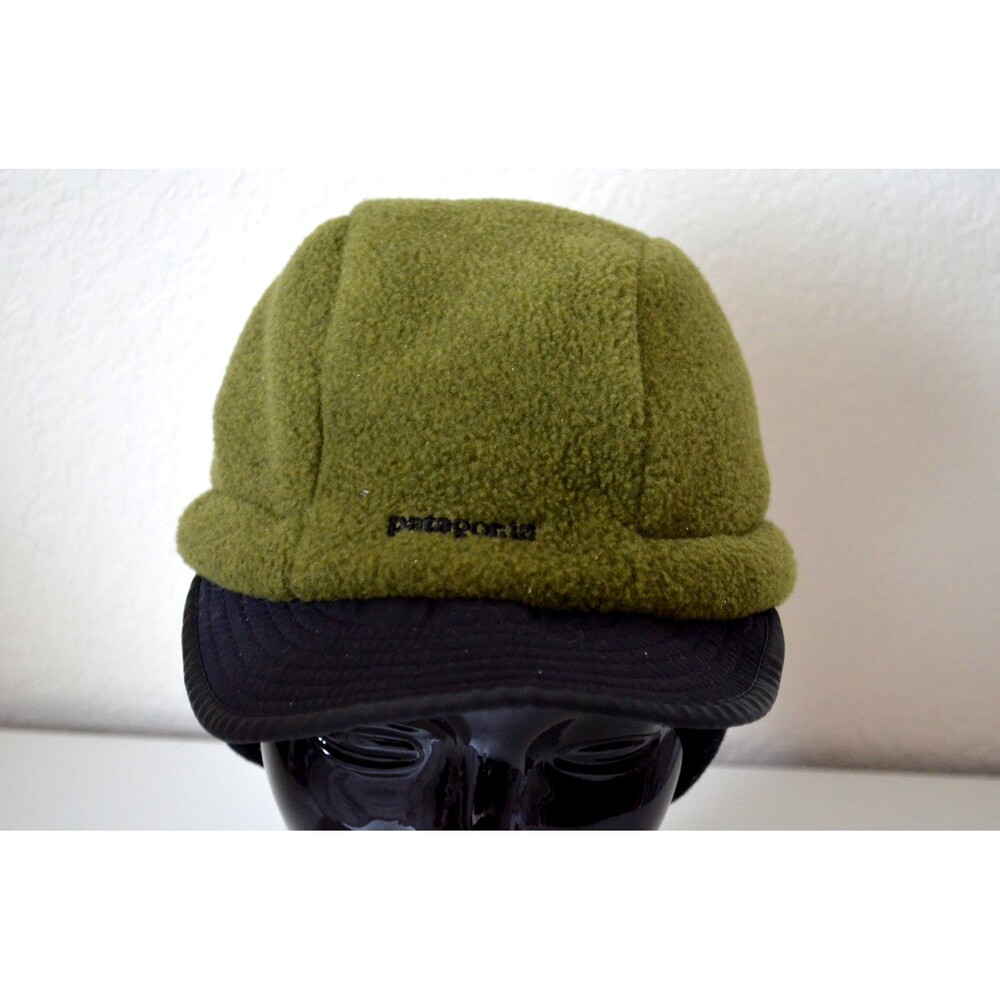 Vintage Patagonia Synchilla Fleece Duckbill Hat Size L Cap Green Adjustable
